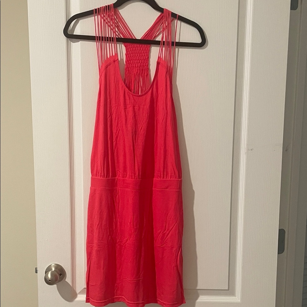 Armani Exchange Vibrant Red Strappy Mini Dress